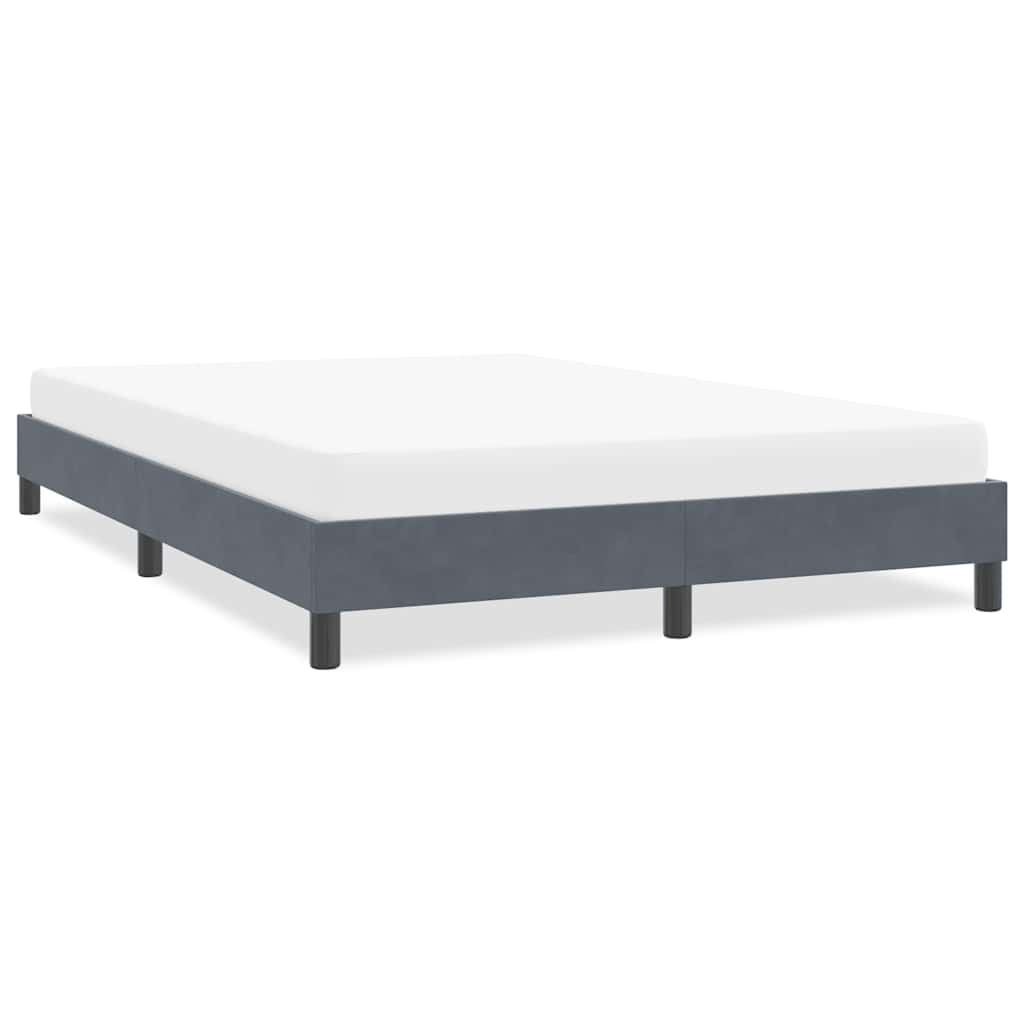 Bedframe zonder matras 160x220 cm fluweel donkergrijs