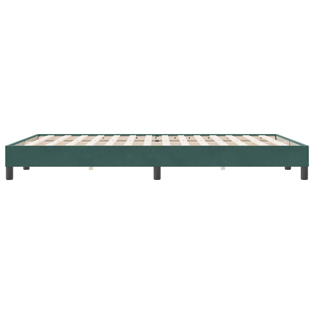 Bedframe zonder matras 160x220 cm fluweel donkergroen