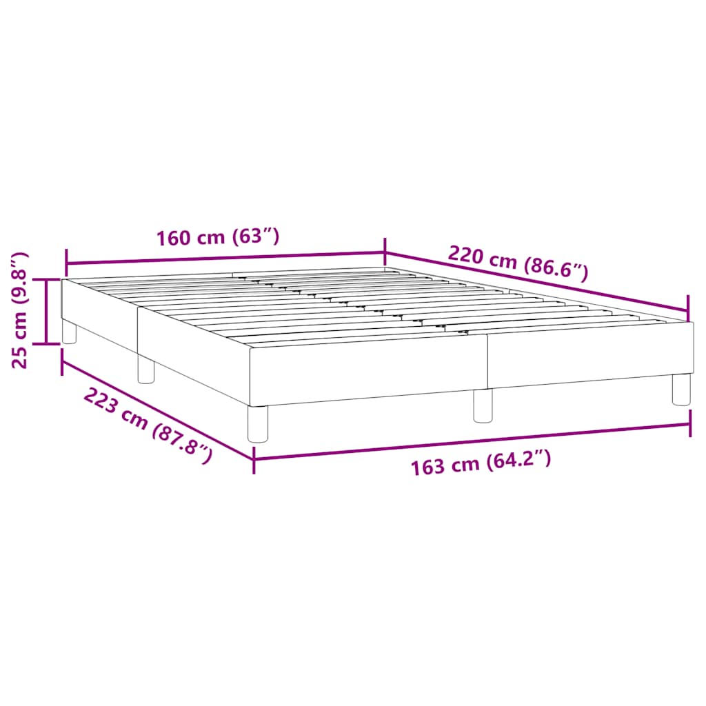 Bedframe zonder matras 160x220 cm fluweel donkergroen