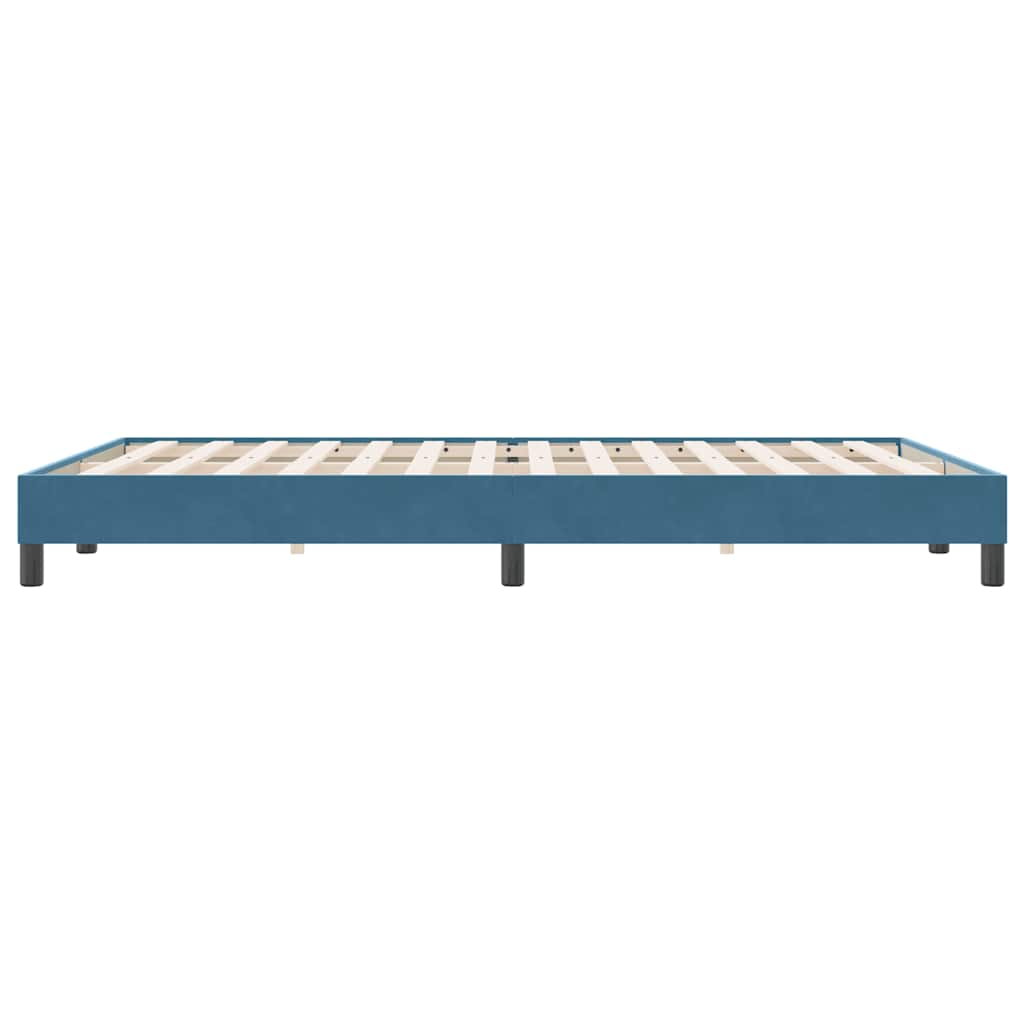 Bedframe zonder matras 160x220 cm fluweel donkerblauw