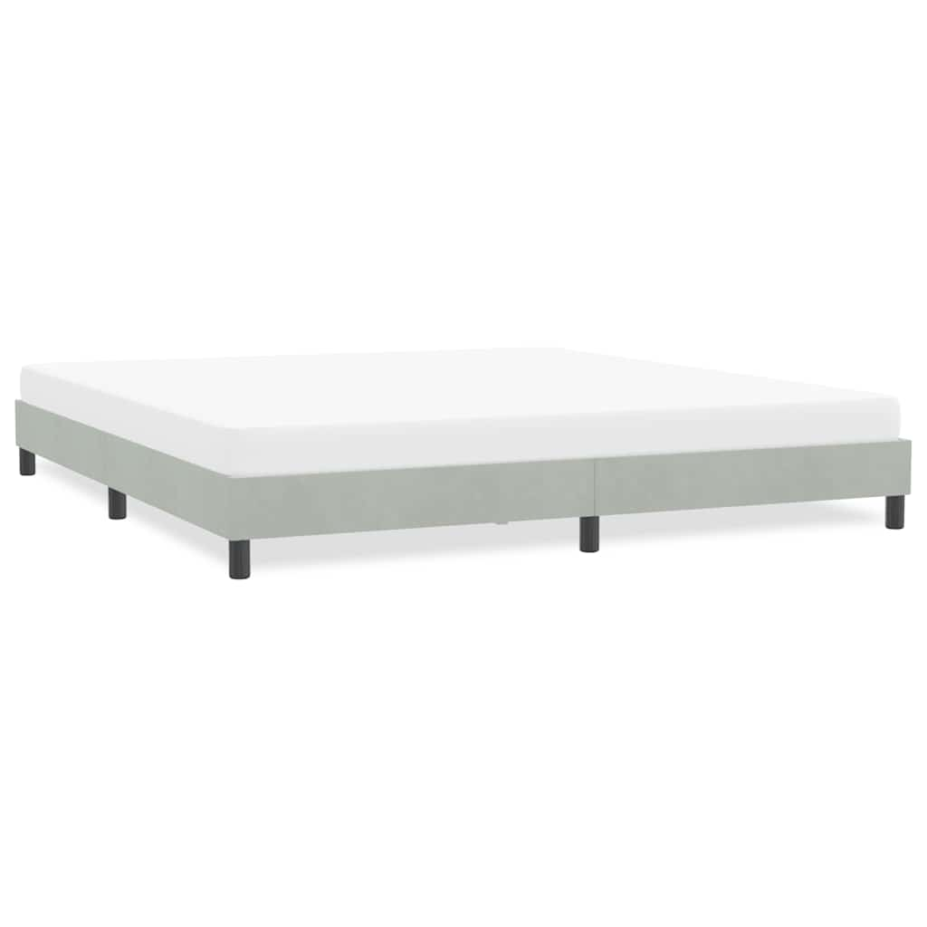 Bedframe zonder matras 180x220 cm fluweel lichtgrijs