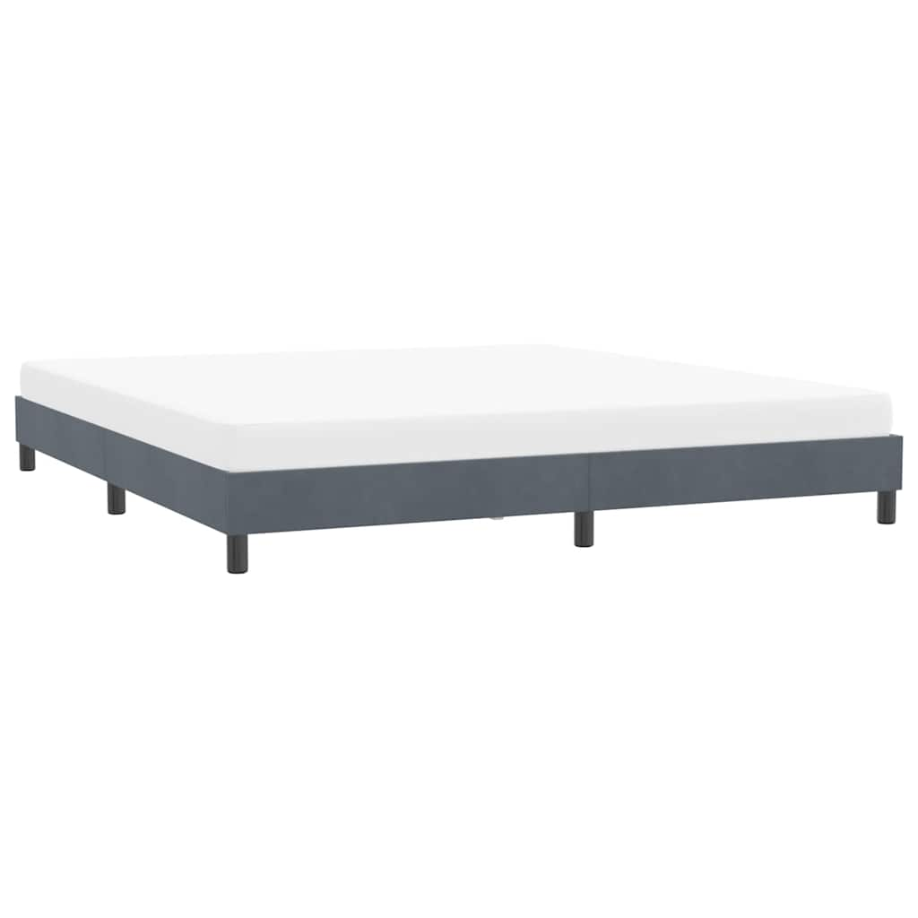 Bedframe zonder matras 180x220 cm fluweel donkergrijs