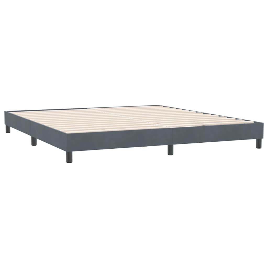 Bedframe zonder matras 180x220 cm fluweel donkergrijs