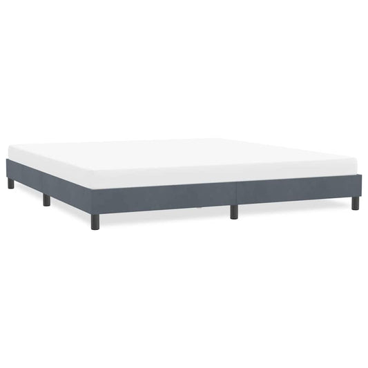 Bedframe zonder matras 180x220 cm fluweel donkergrijs