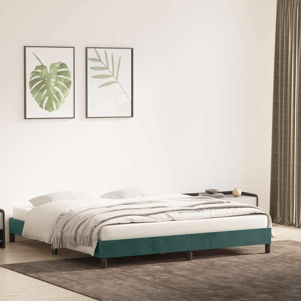 Bedframe zonder matras 180x220 cm fluweel donkergroen