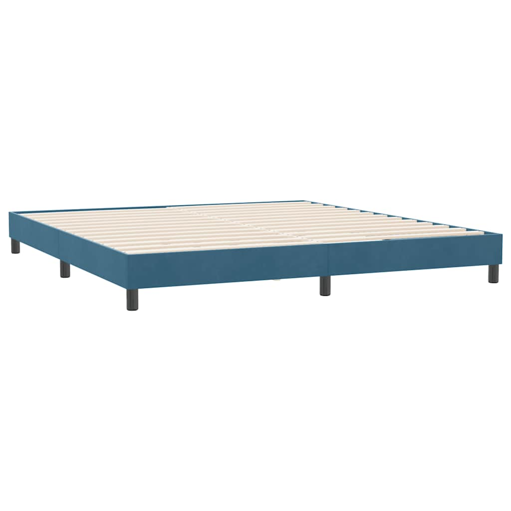 Bedframe zonder matras 180x220 cm fluweel donkerblauw