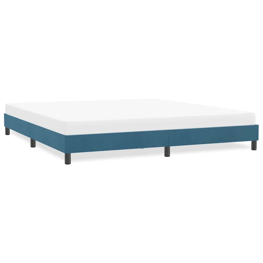 Bedframe zonder matras 180x220 cm fluweel donkerblauw