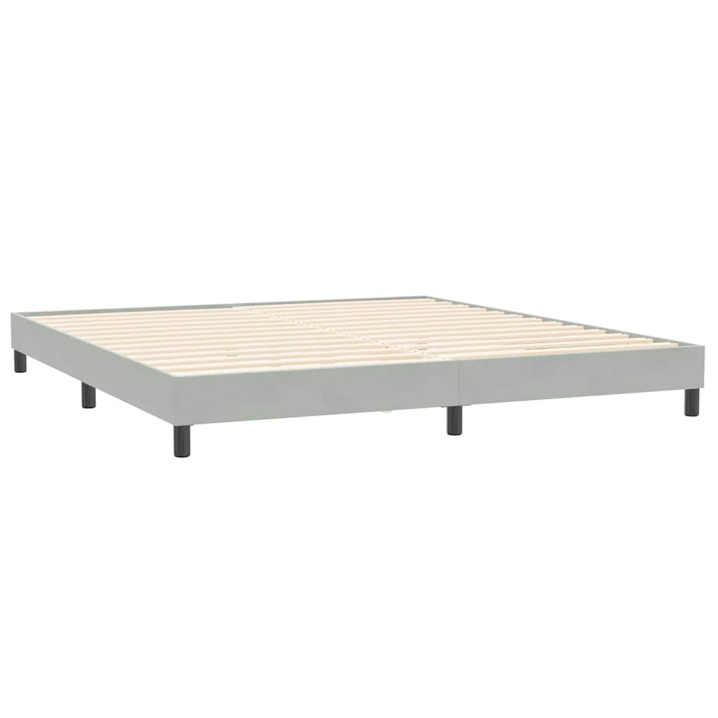 Bedframe zonder matras 200x220 cm fluweel lichtgrijs