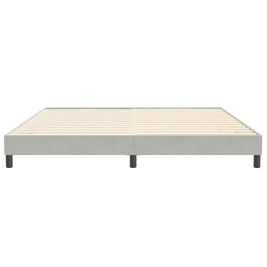 Bedframe zonder matras 200x220 cm fluweel lichtgrijs