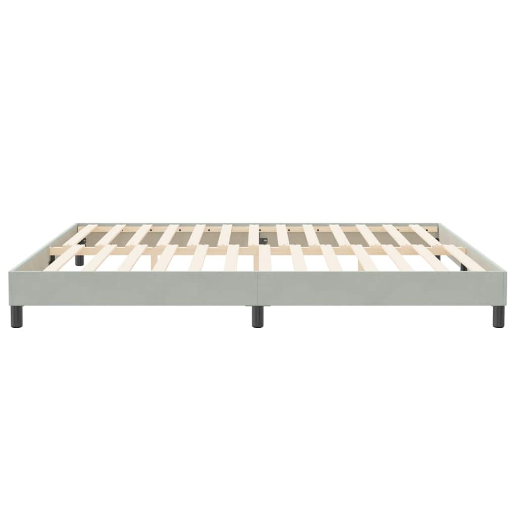 Bedframe zonder matras 200x220 cm fluweel lichtgrijs