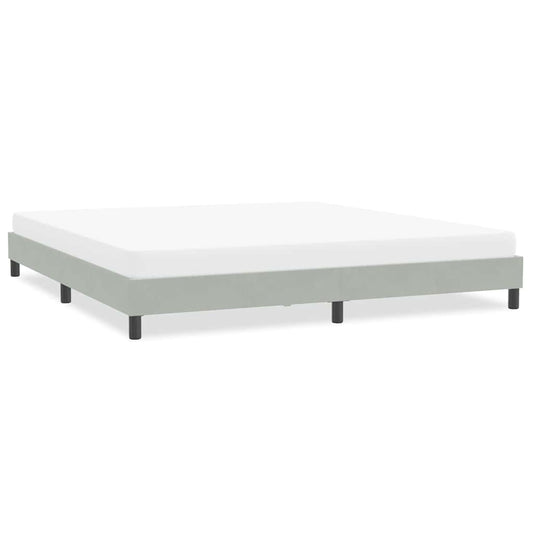 Bedframe zonder matras 200x220 cm fluweel lichtgrijs