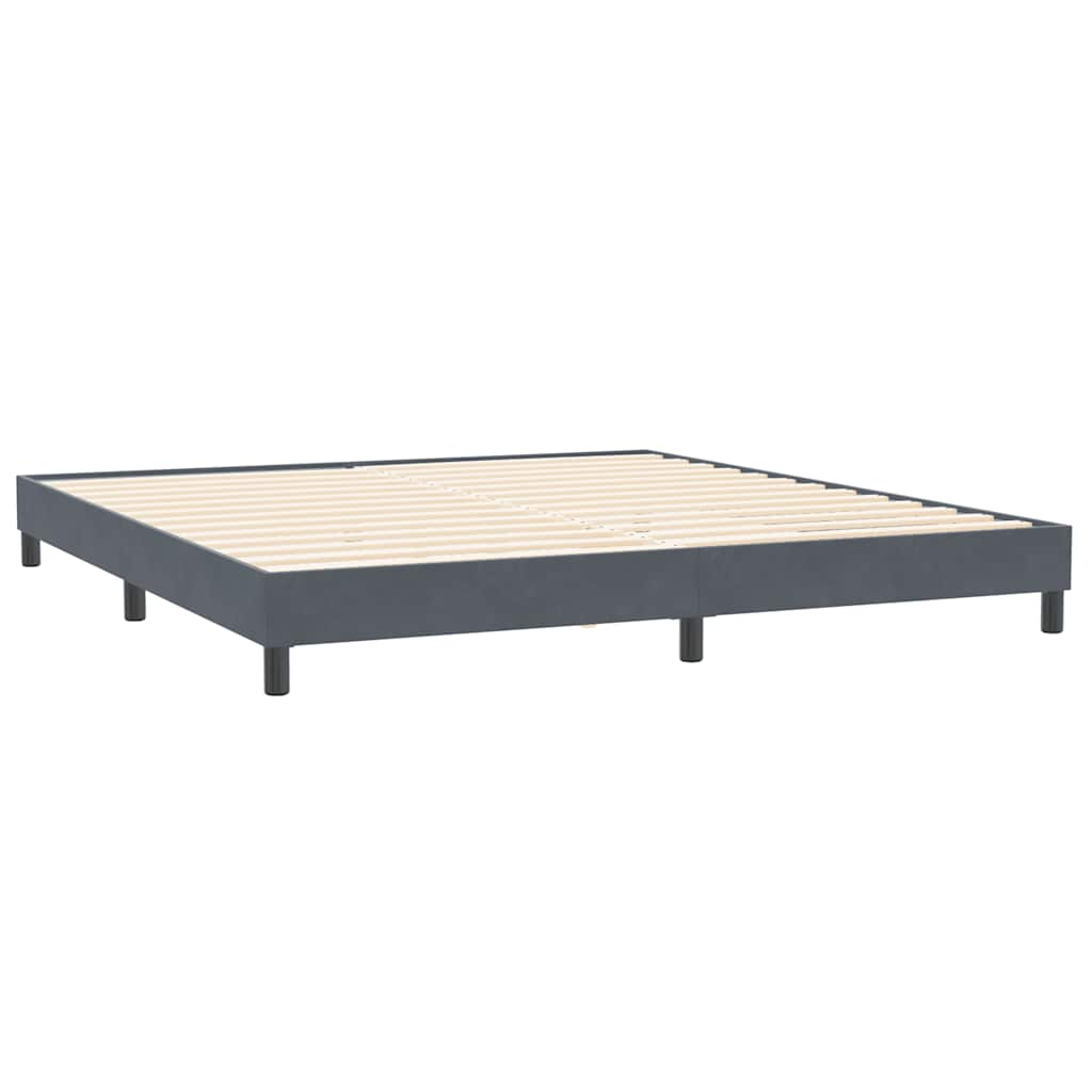 Bedframe zonder matras 200x220 cm fluweel donkergrijs