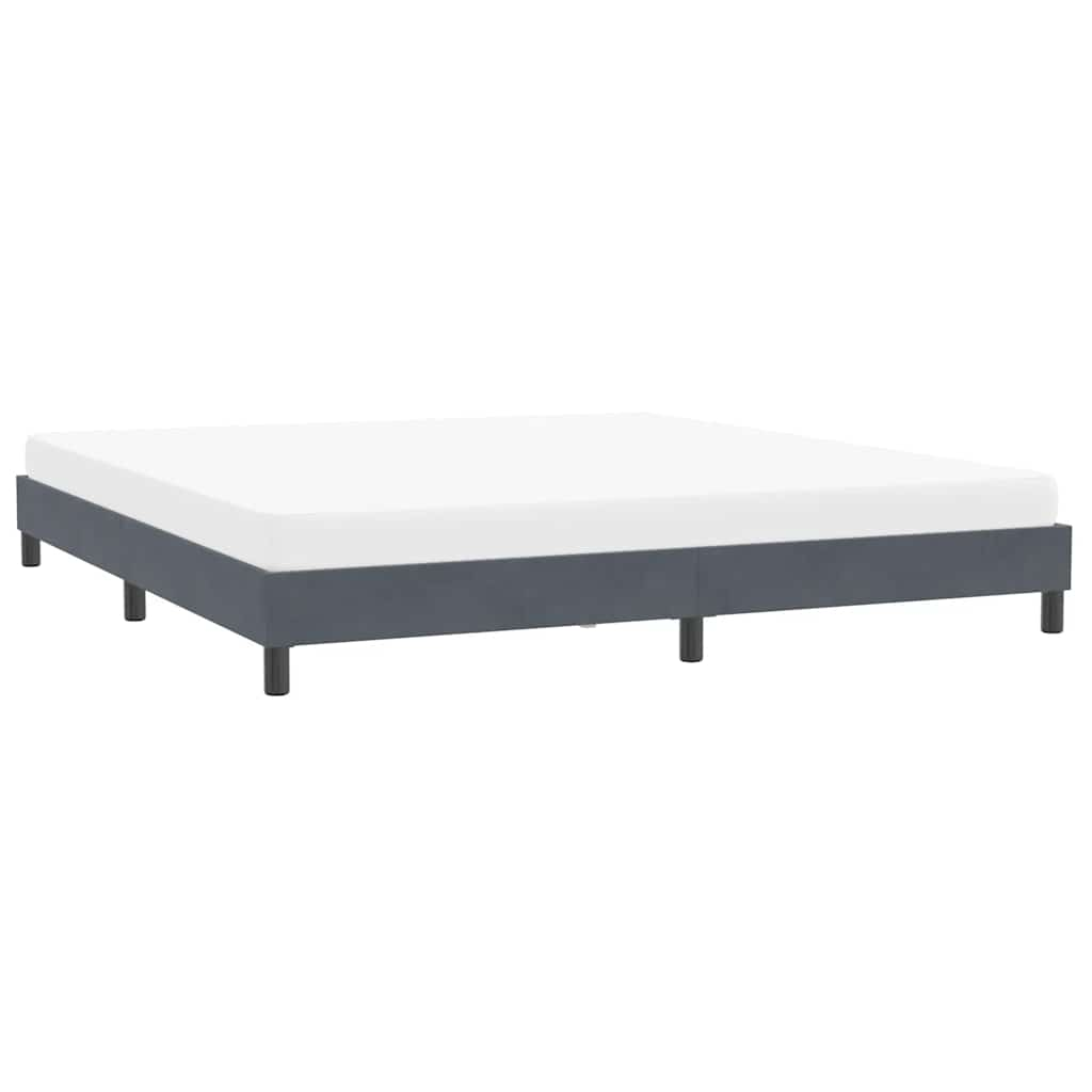 Bedframe zonder matras 200x220 cm fluweel donkergrijs