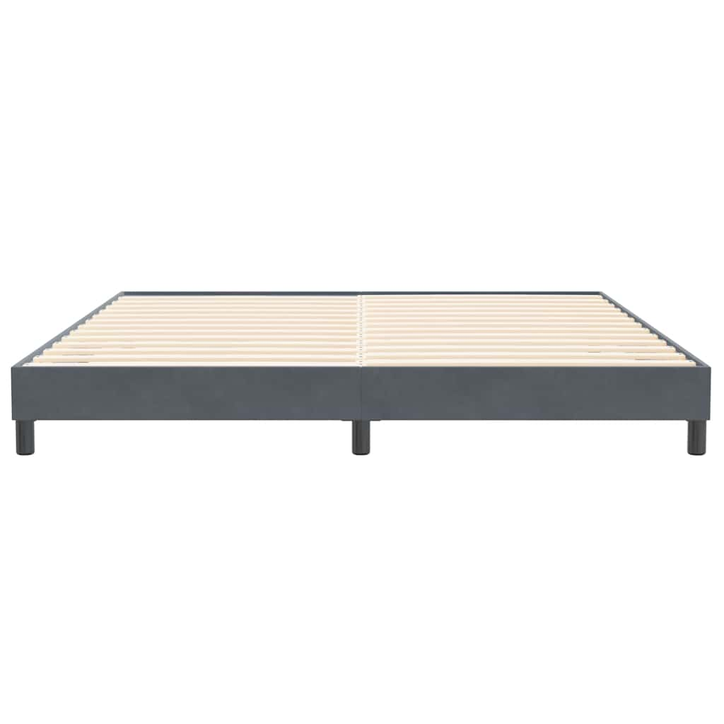 Bedframe zonder matras 200x220 cm fluweel donkergrijs