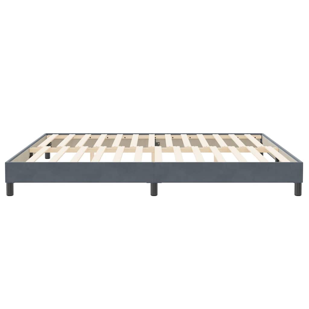 Bedframe zonder matras 200x220 cm fluweel donkergrijs