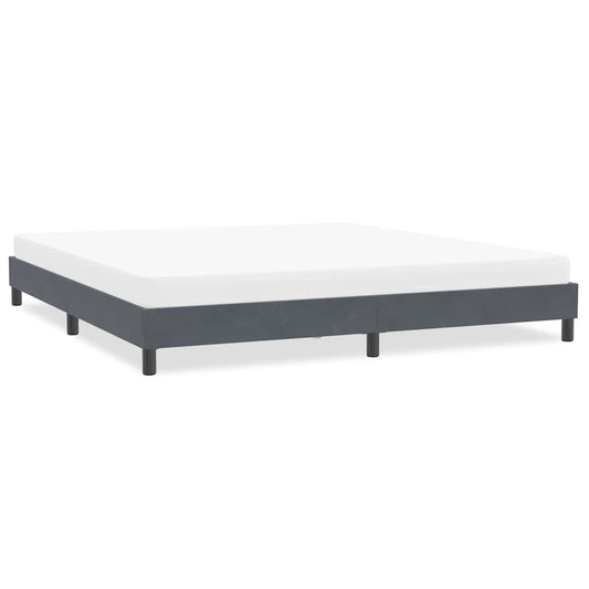 Bedframe zonder matras 200x220 cm fluweel donkergrijs