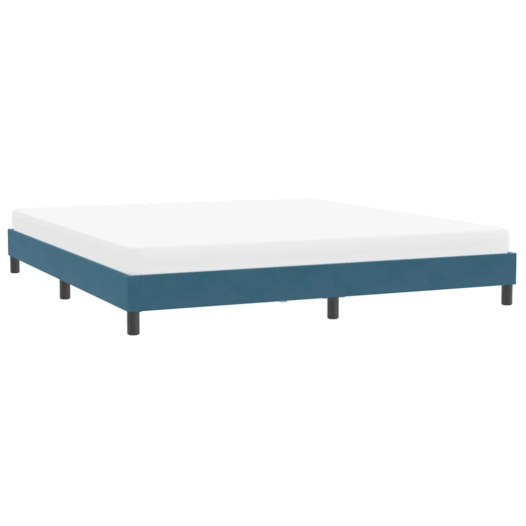 Bedframe zonder matras 200x220 cm fluweel donkerblauw