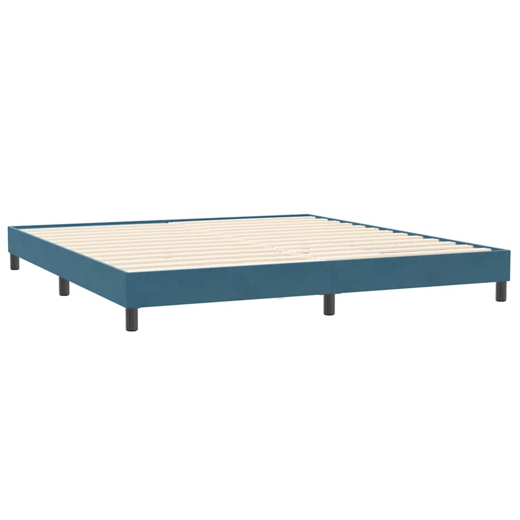 Bedframe zonder matras 200x220 cm fluweel donkerblauw