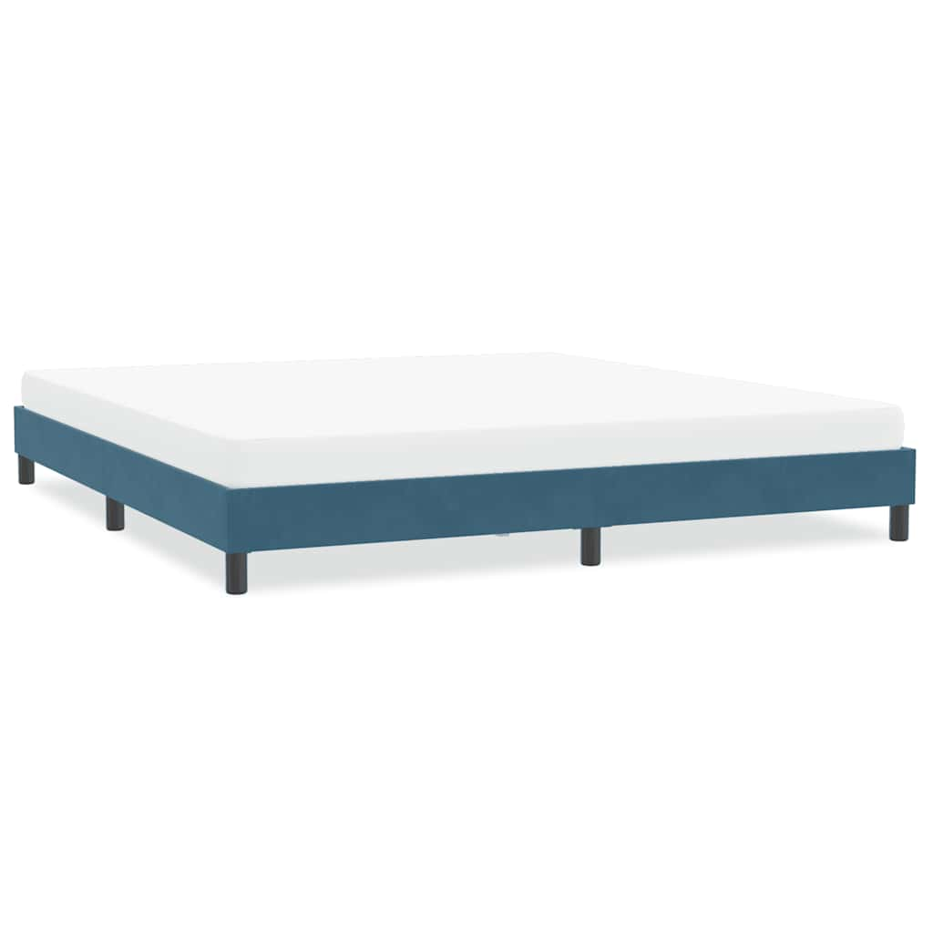 Bedframe zonder matras 200x220 cm fluweel donkerblauw