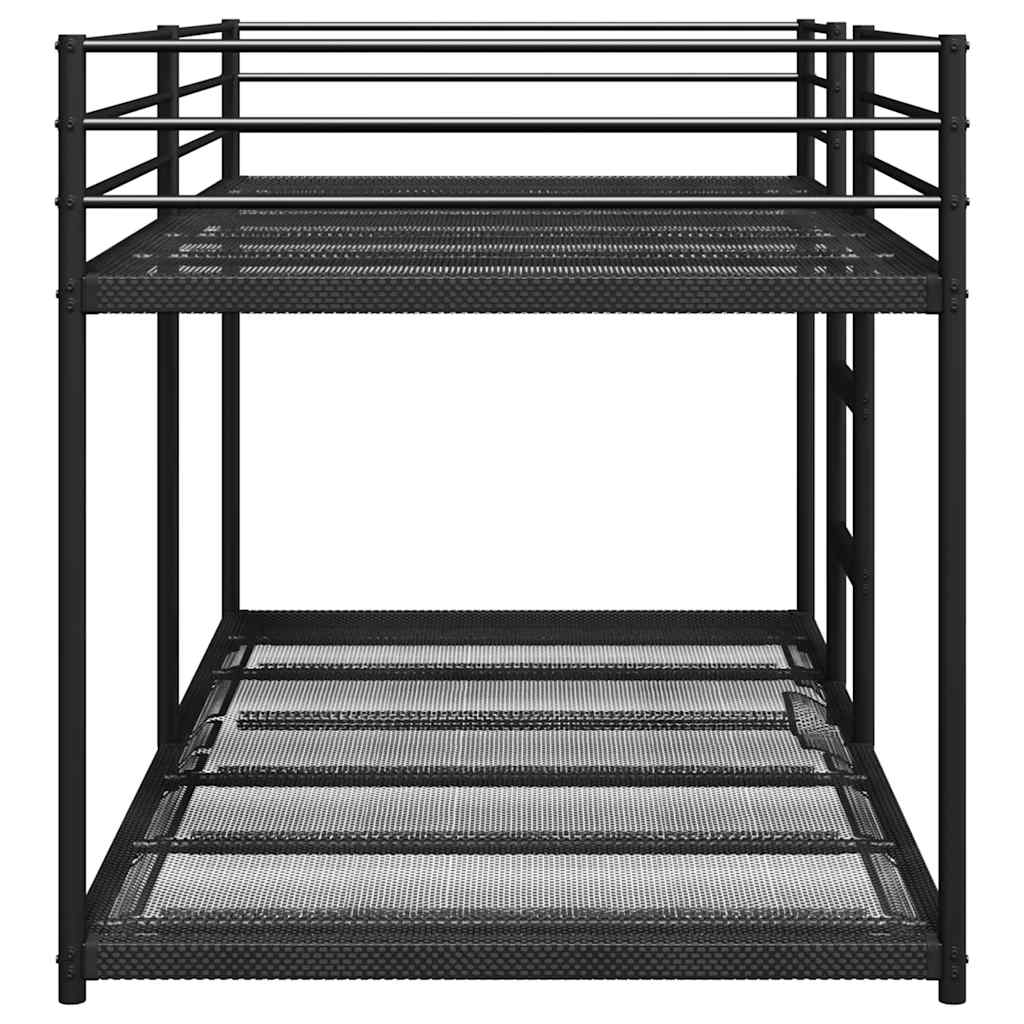 Stapelbed zonder matras 107x203 cm staal zwart