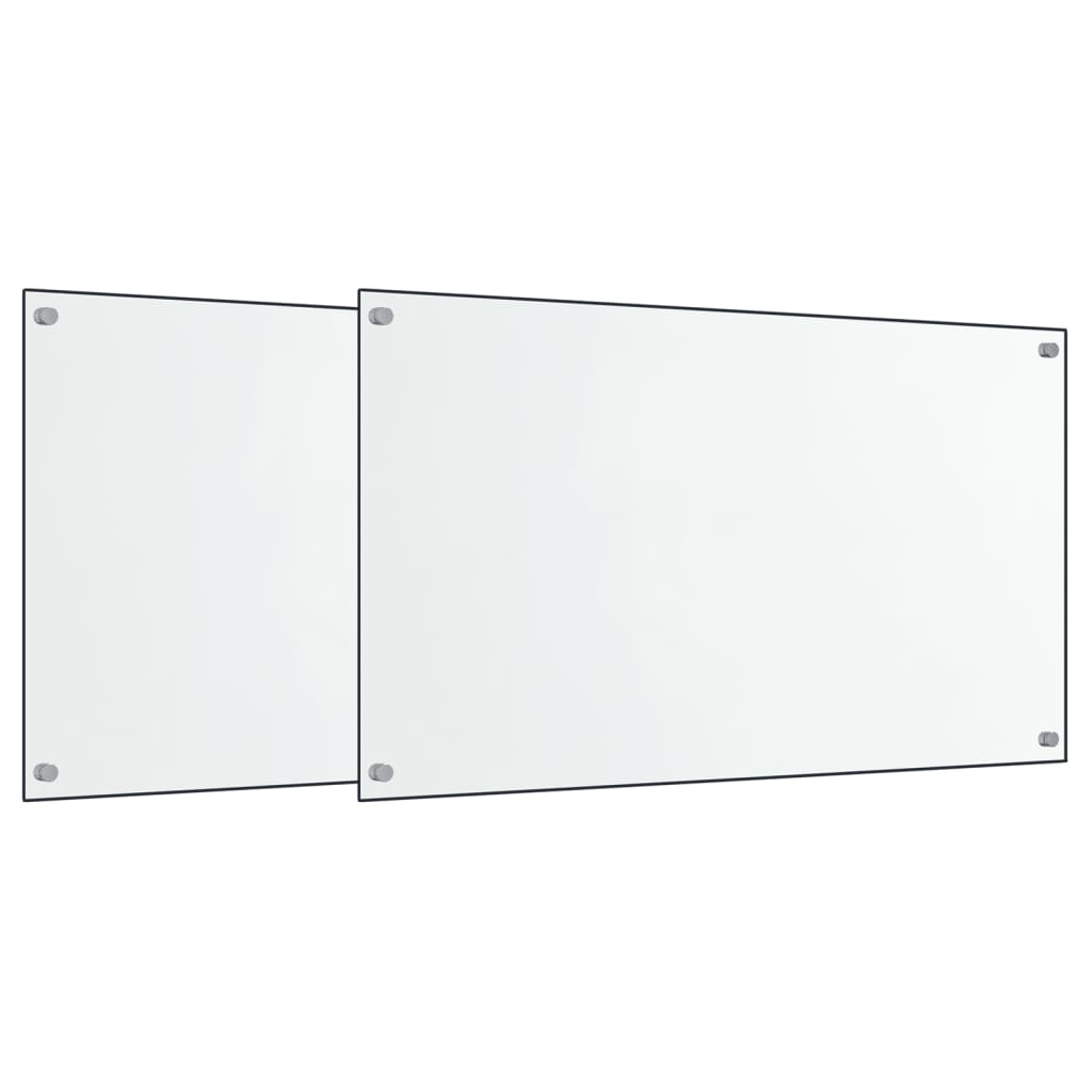 Spatschermen keuken 2 st 70x50 cm gehard glas transparant Keukengereedschap | Creëer jouw Trendy Thuis | Gratis bezorgd & Retour | Trendy.nl