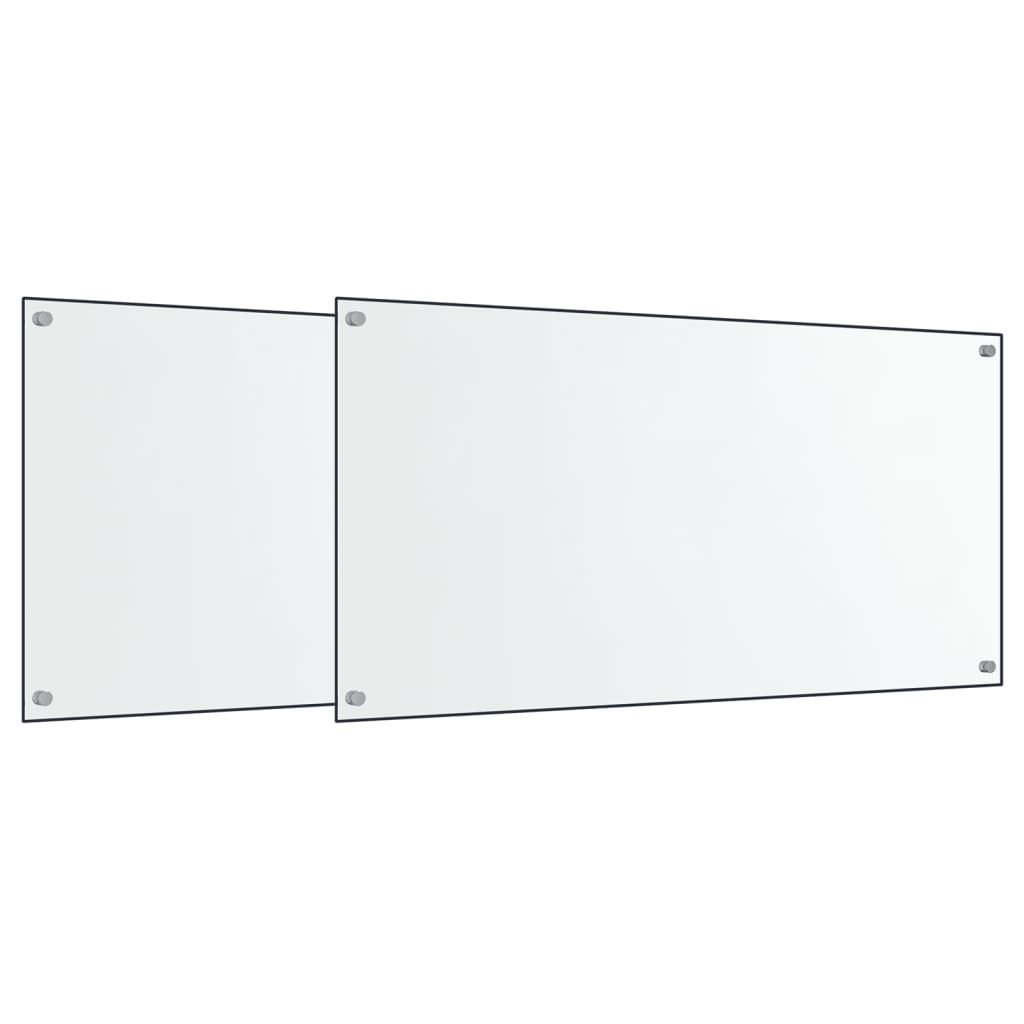 Spatschermen keuken 2 st 80x60 cm gehard glas transparant Keukengereedschap | Creëer jouw Trendy Thuis | Gratis bezorgd & Retour | Trendy.nl