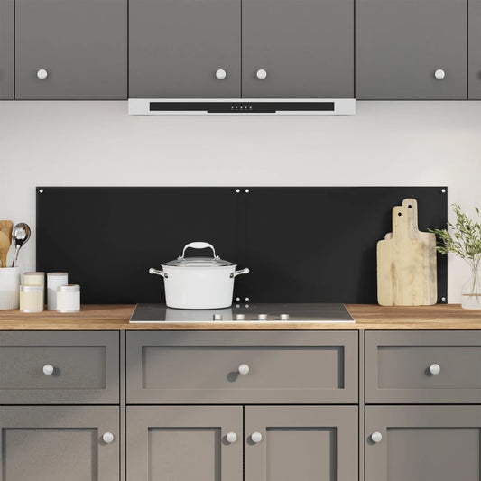 Spatschermen keuken 2 st 70x60 cm gehard glas zwart Keukengereedschap | Creëer jouw Trendy Thuis | Gratis bezorgd & Retour | Trendy.nl