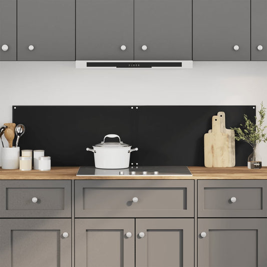 Spatschermen keuken 2 st 80x60 cm gehard glas zwart Keukengereedschap | Creëer jouw Trendy Thuis | Gratis bezorgd & Retour | Trendy.nl