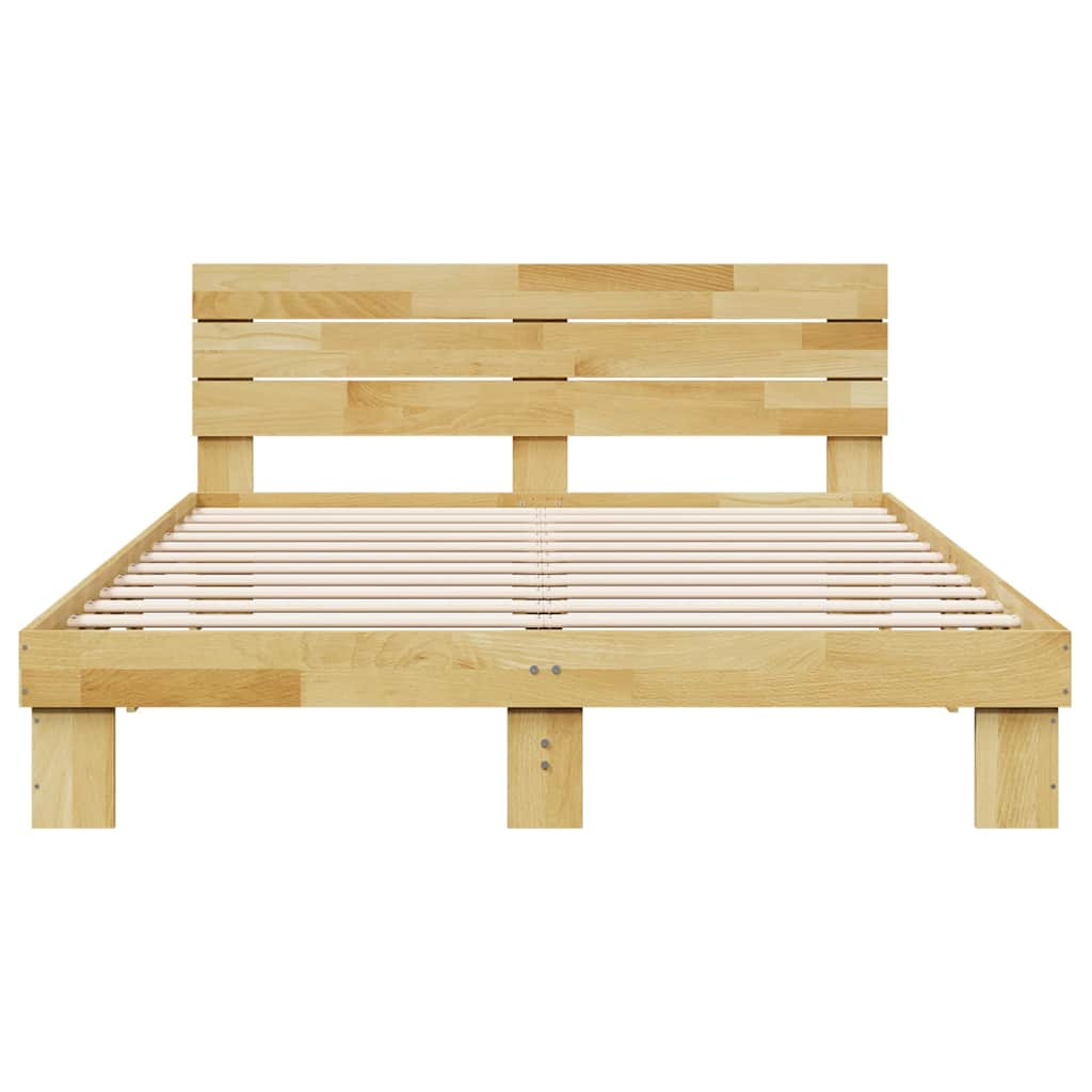 Bedframe hoofdeinde zonder matras 160x200 cm massief eikenhout