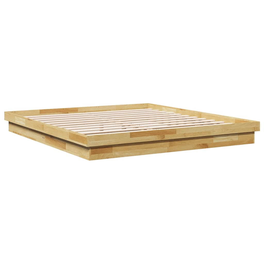 Bedframe zonder matras 200x200 cm massief hout eiken