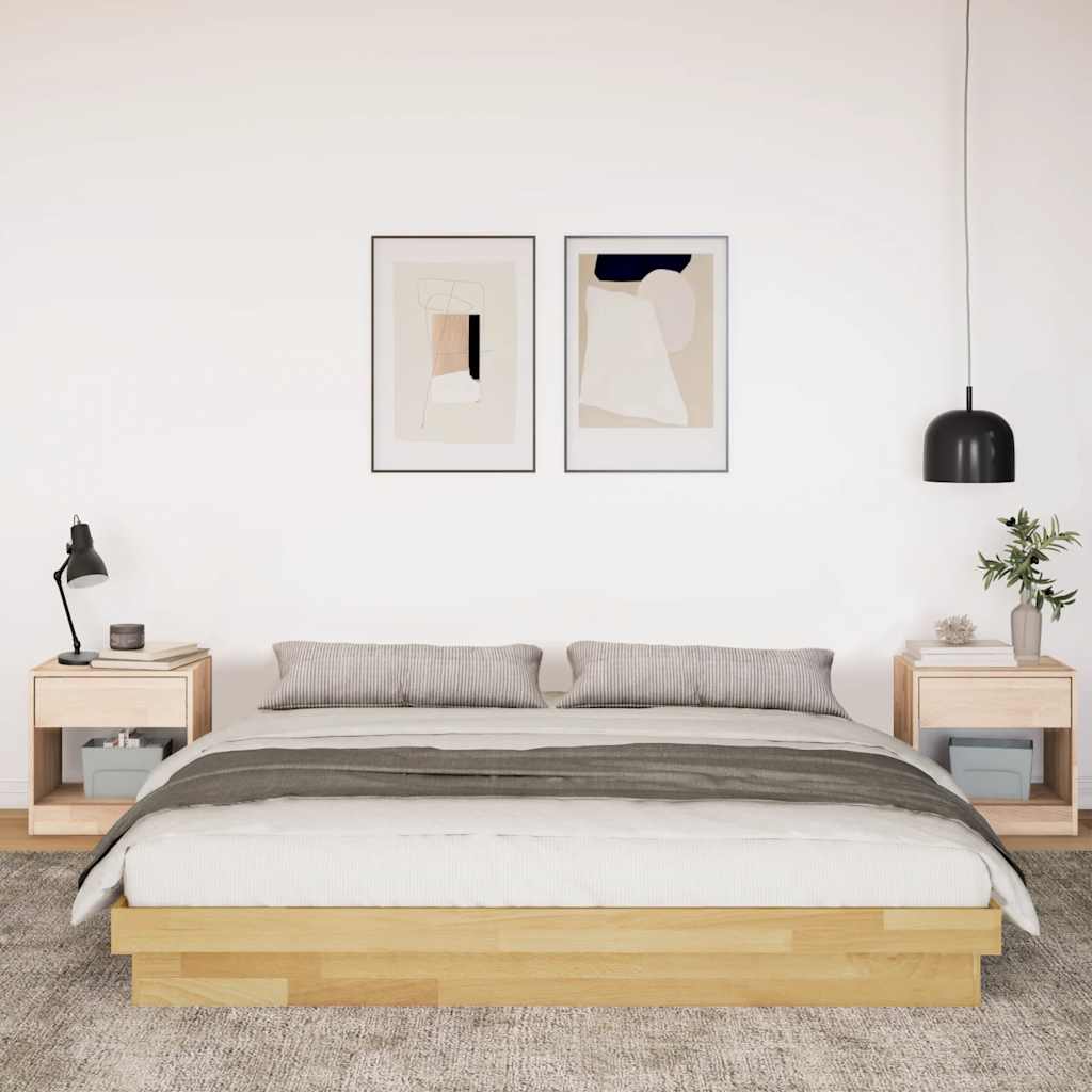 Bedframe zonder matras 180x200 cm massief hout eiken