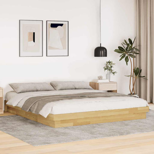 Bedframe zonder matras 180x200 cm massief hout eiken