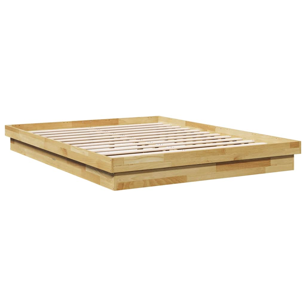 Bedframe zonder matras 140x190 cm massief hout eiken