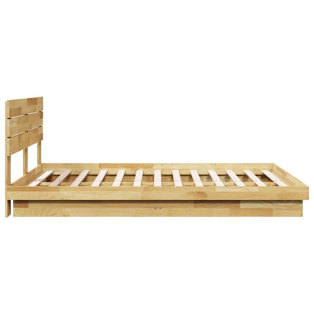 Bedframe hoofdeinde zonder matras 160x200 cm massief eikenhout