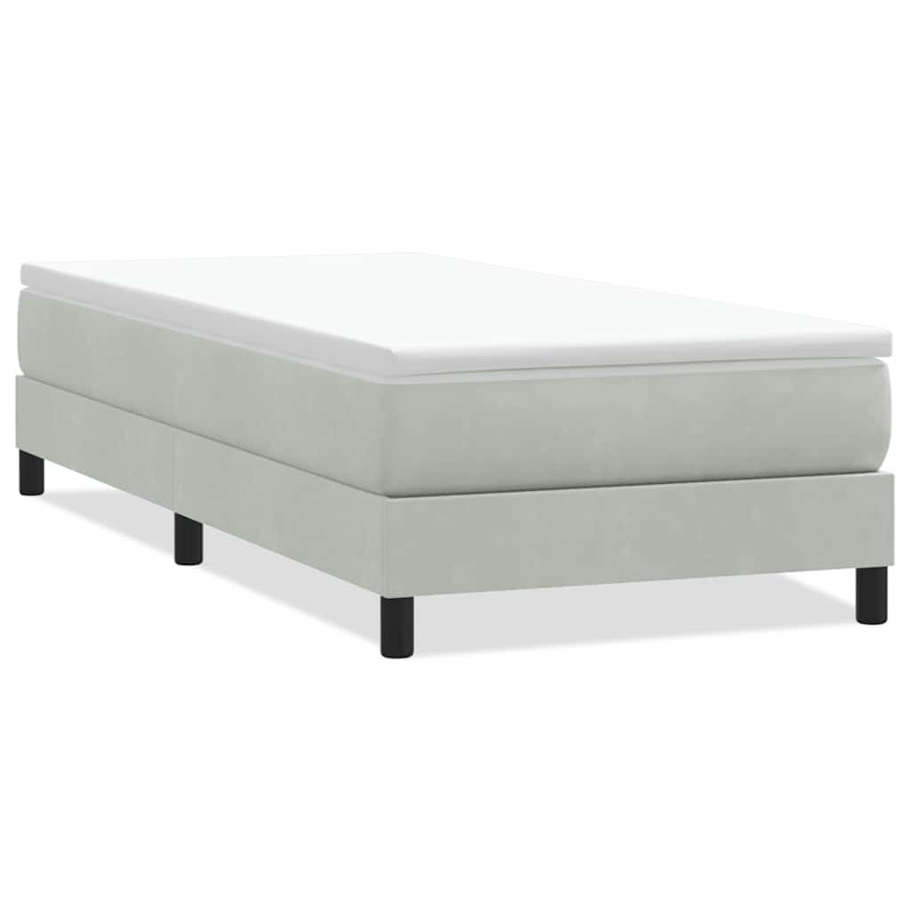 Boxspringbed zonder matras 80x210 cm fluweel lichtgrijs