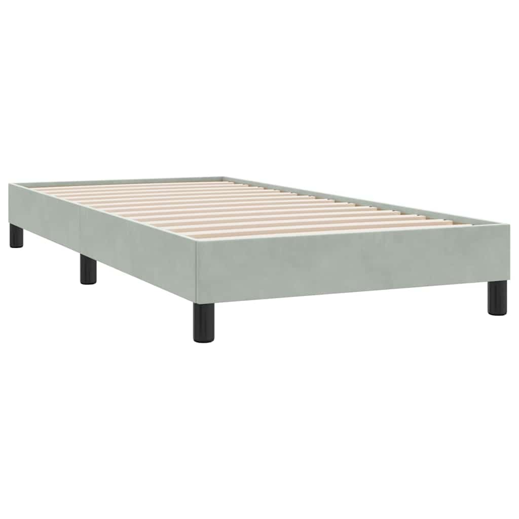 Boxspringbed zonder matras 80x210 cm fluweel lichtgrijs