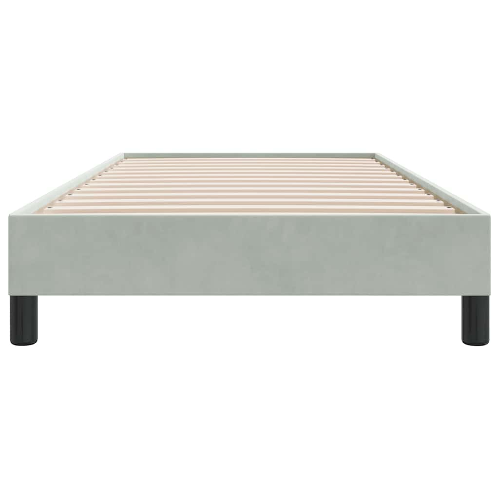 Boxspringbed zonder matras 80x210 cm fluweel lichtgrijs