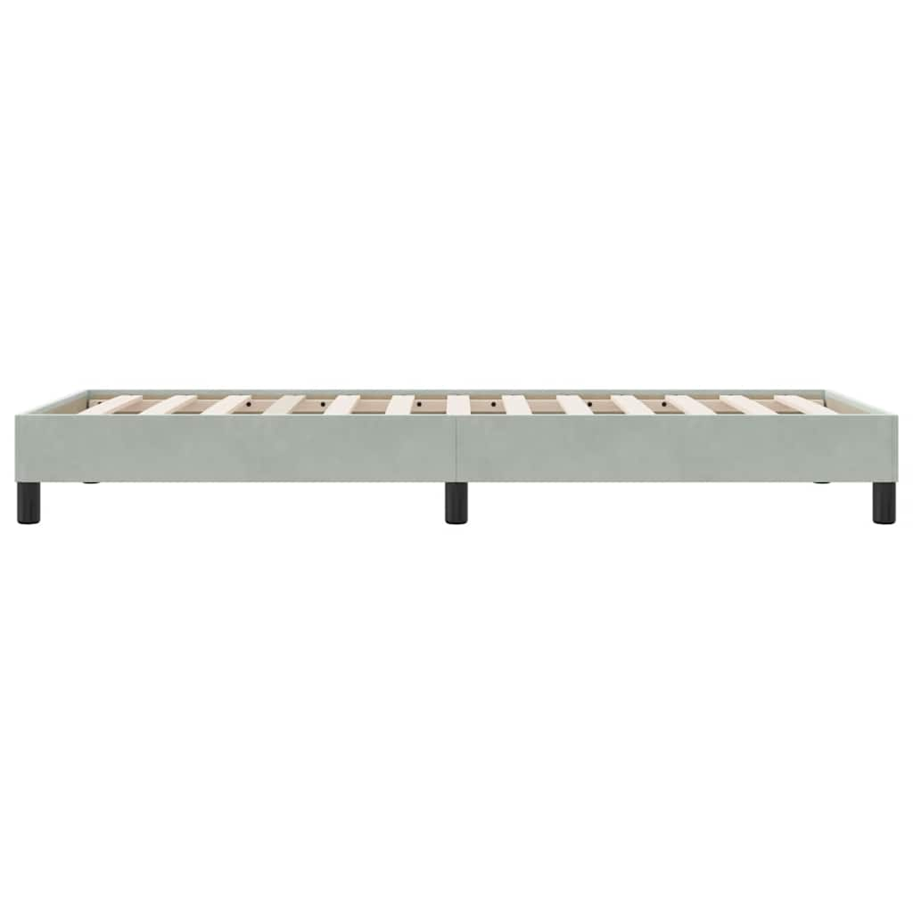 Boxspringbed zonder matras 80x210 cm fluweel lichtgrijs