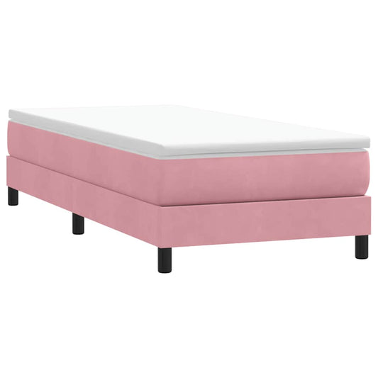 Boxspring zonder matras fluweel roze 80x210 cm