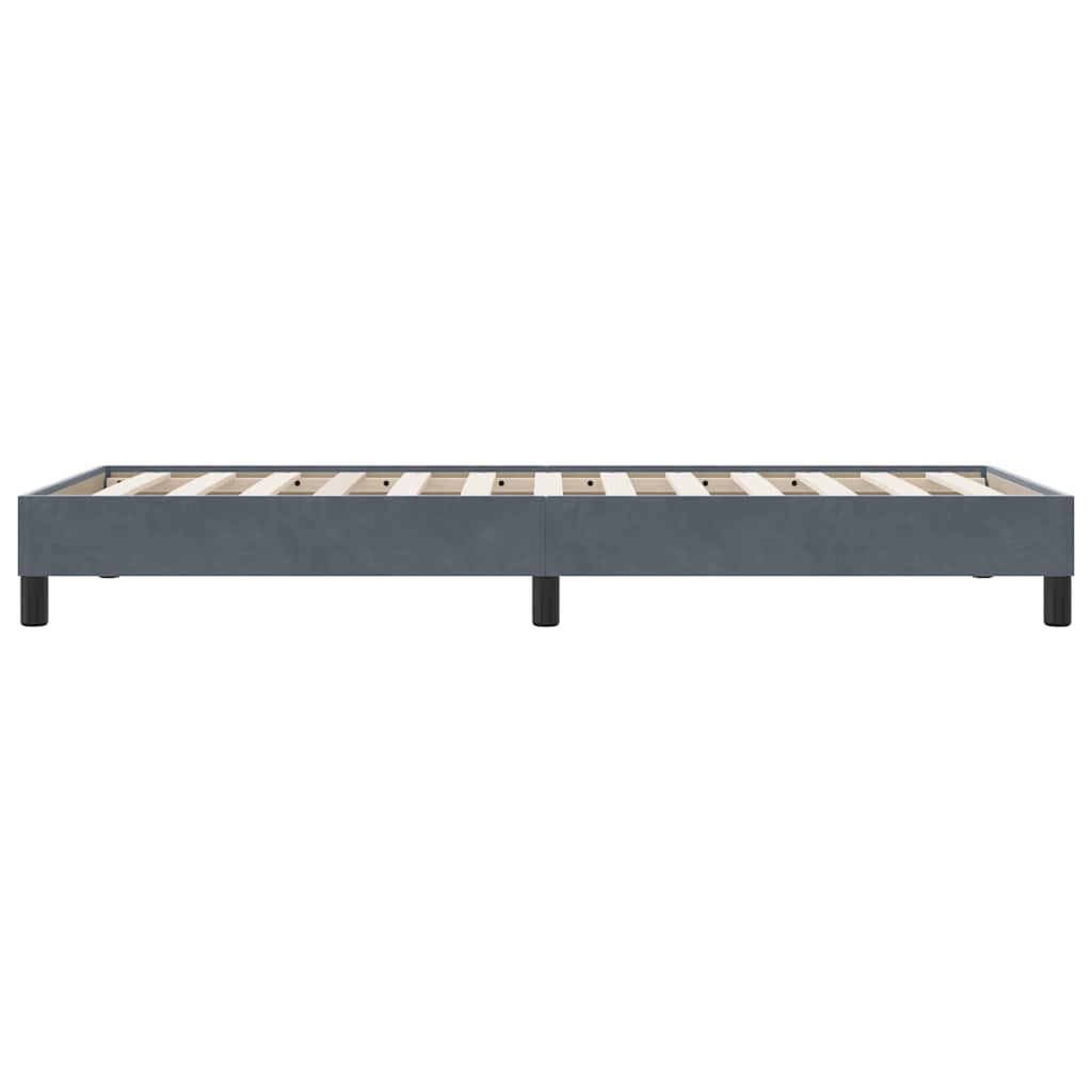 Boxspring zonder matras fluweel donkergrijs 90x210 cm