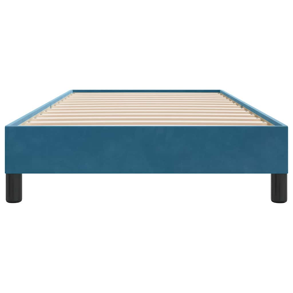 Boxspring zonder matras fluweel donkerblauw 90x210 cm