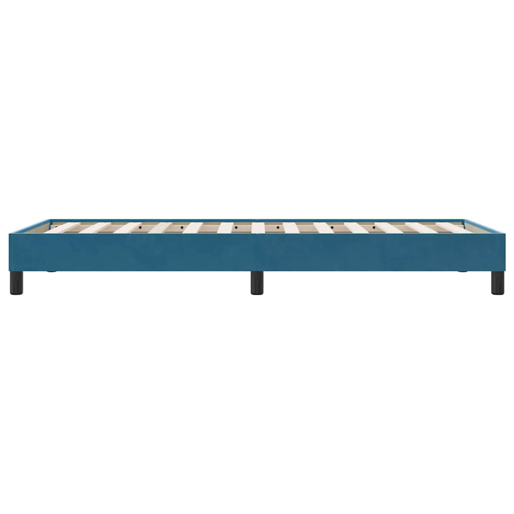 Boxspring zonder matras fluweel donkerblauw 90x210 cm