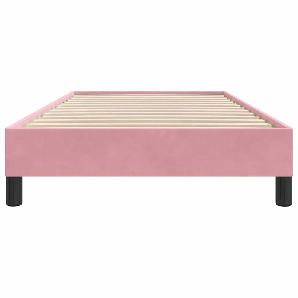 Boxspring zonder matras fluweel roze 90x210 cm