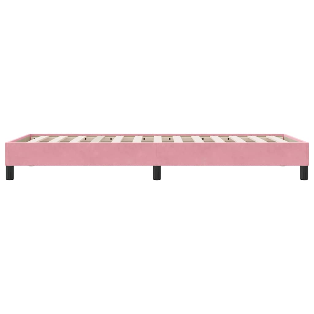 Boxspring zonder matras fluweel roze 90x210 cm