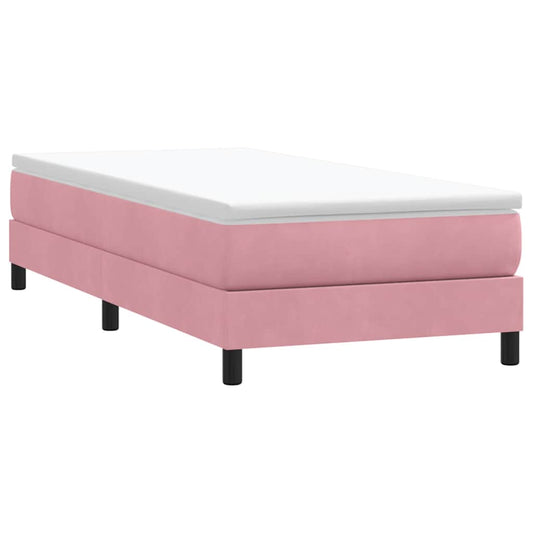 Boxspring zonder matras fluweel roze 90x210 cm