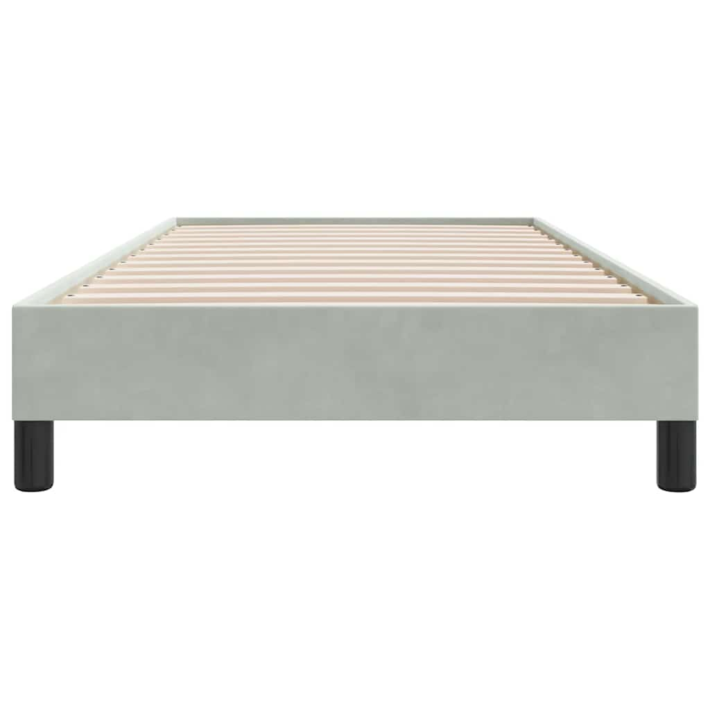 Boxspring zonder matras fluweel lichtgrijs 100x210 cm