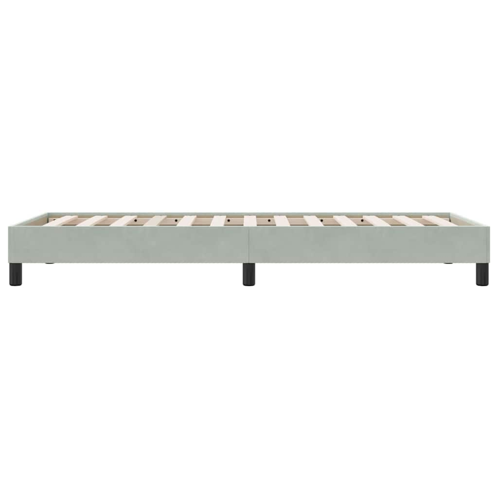 Boxspring zonder matras fluweel lichtgrijs 100x210 cm