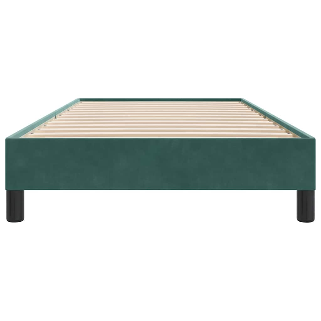 Boxspring zonder matras fluweel donkergroen 100x210 cm