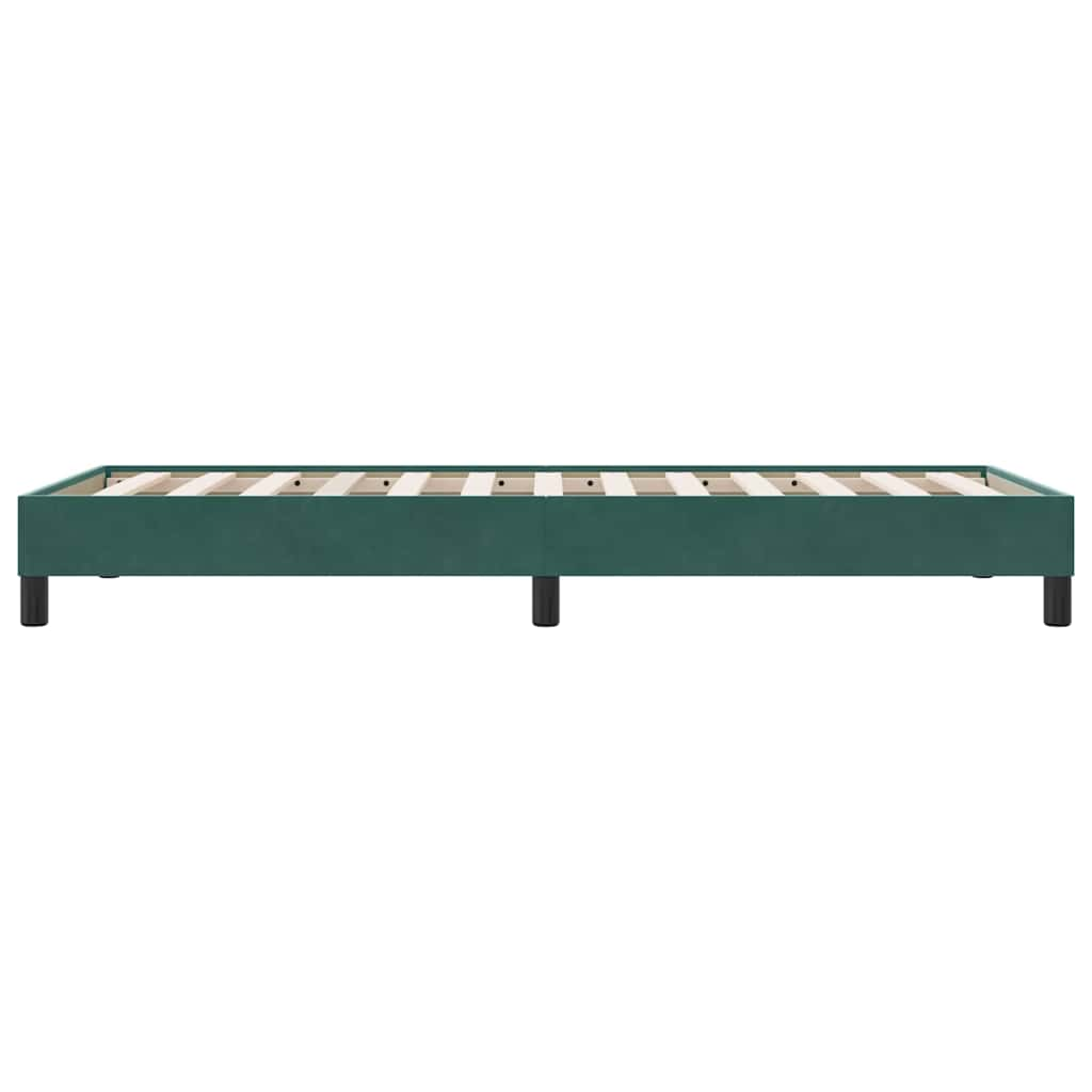 Boxspring zonder matras fluweel donkergroen 100x210 cm