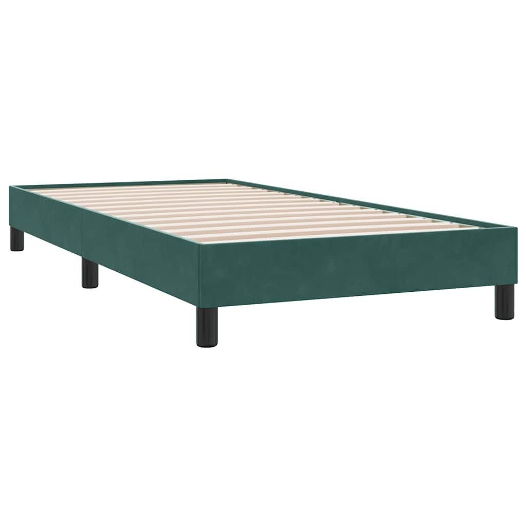 Boxspring zonder matras fluweel donkergroen 100x210 cm